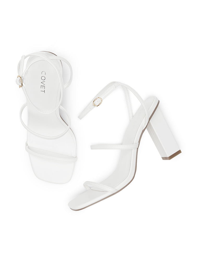 AVERY White Heels
