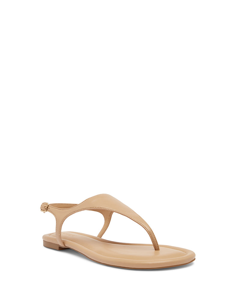 CAPRI Nude Flat Sandals