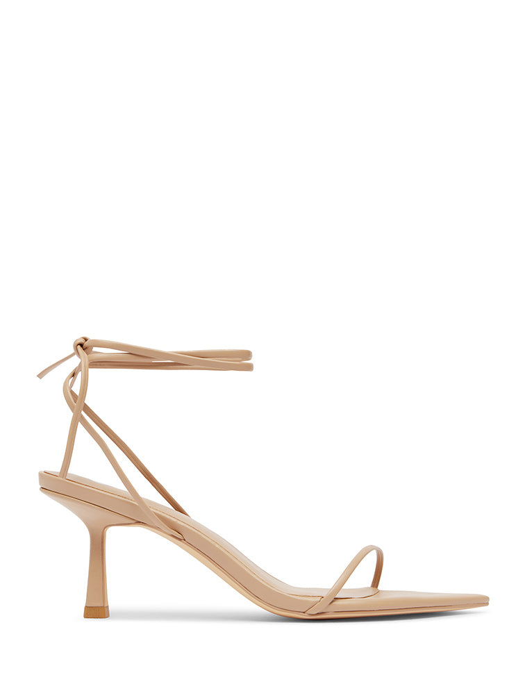 HARLO Nude Lace Up Heels