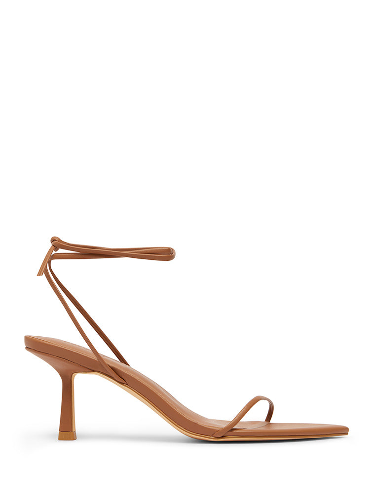 HARLO Tan Lace Up Heels