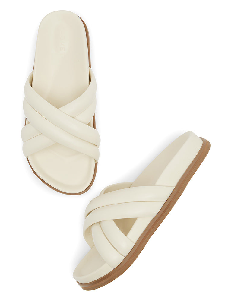 SOL Cream Slide Sandals