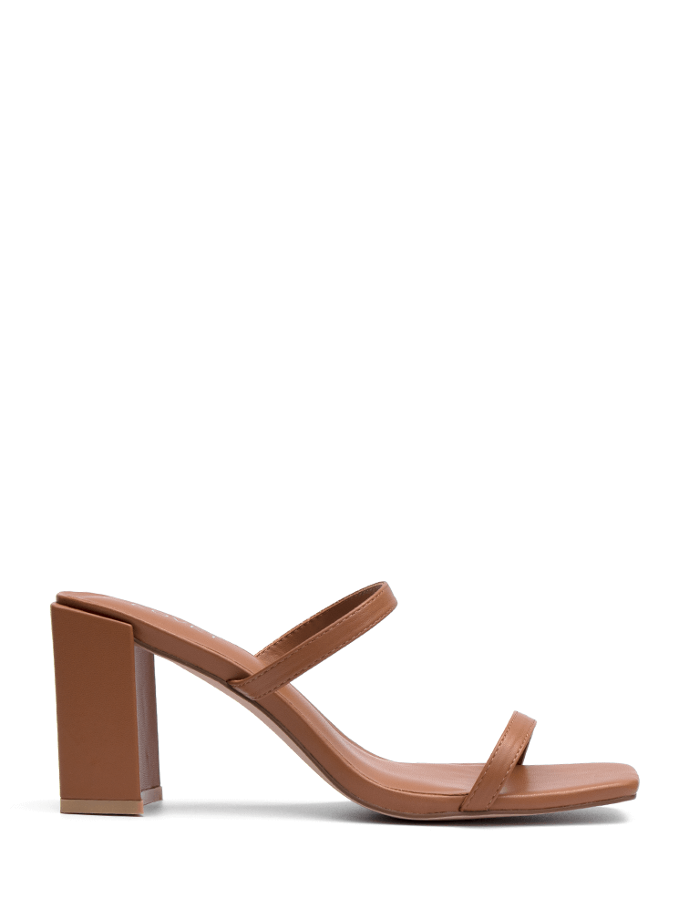 EVERLY Tan Heels Block Heels Mules – COVET SHOES