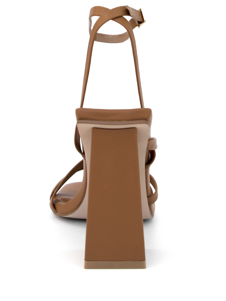 Tan Block Heels GIGI by Covet Shoes