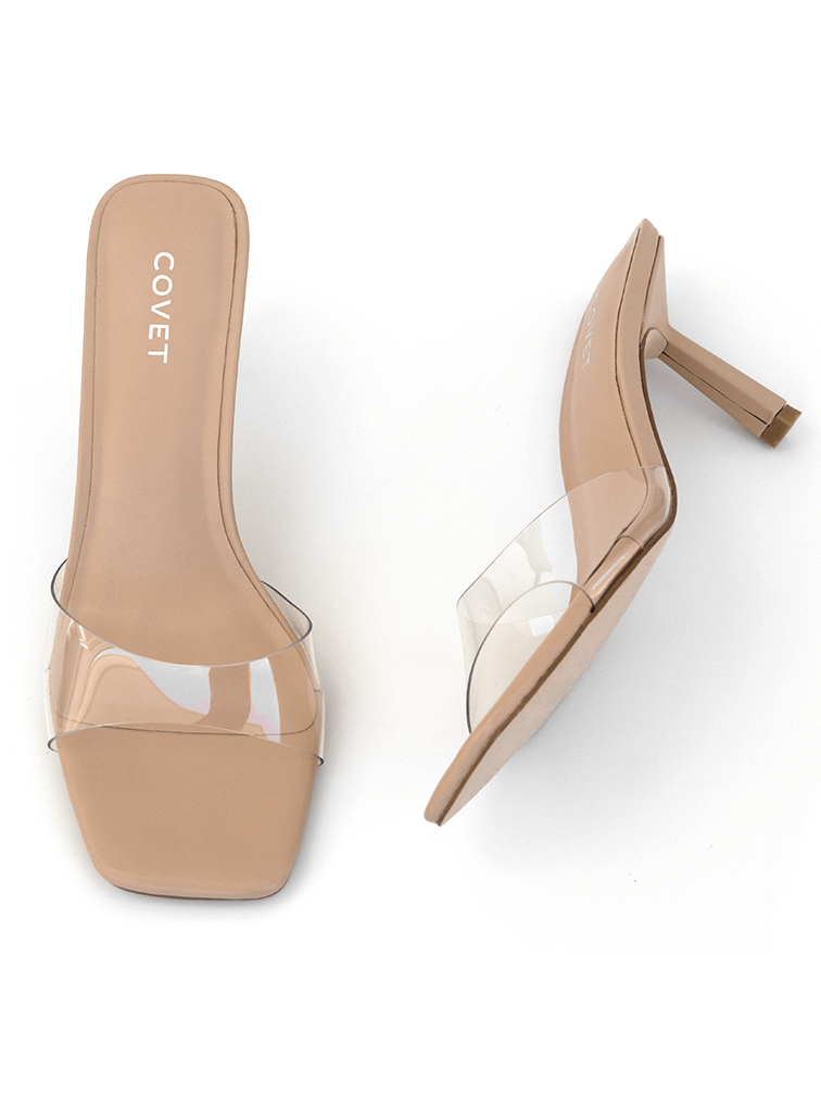 SADIE Nude Clear Heels