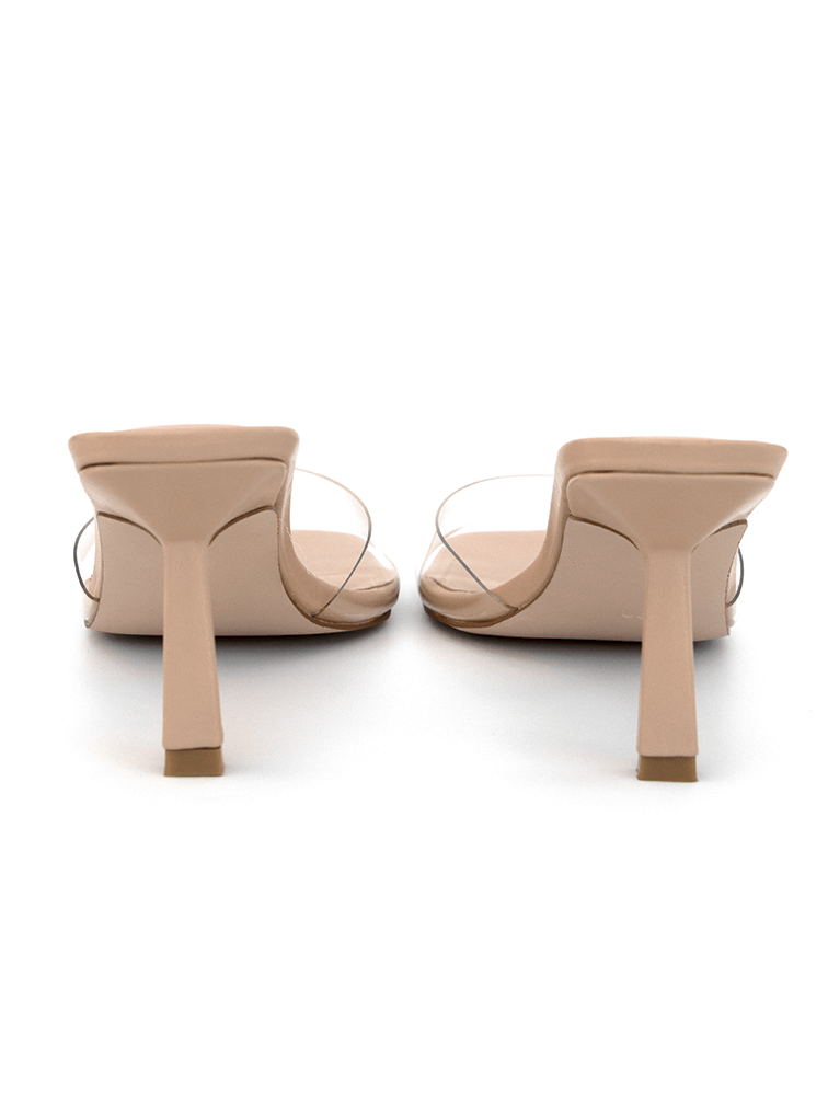SADIE Nude Clear Heels