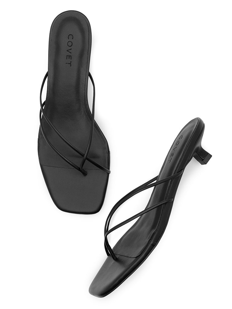 AIRE Black Kitten Heels