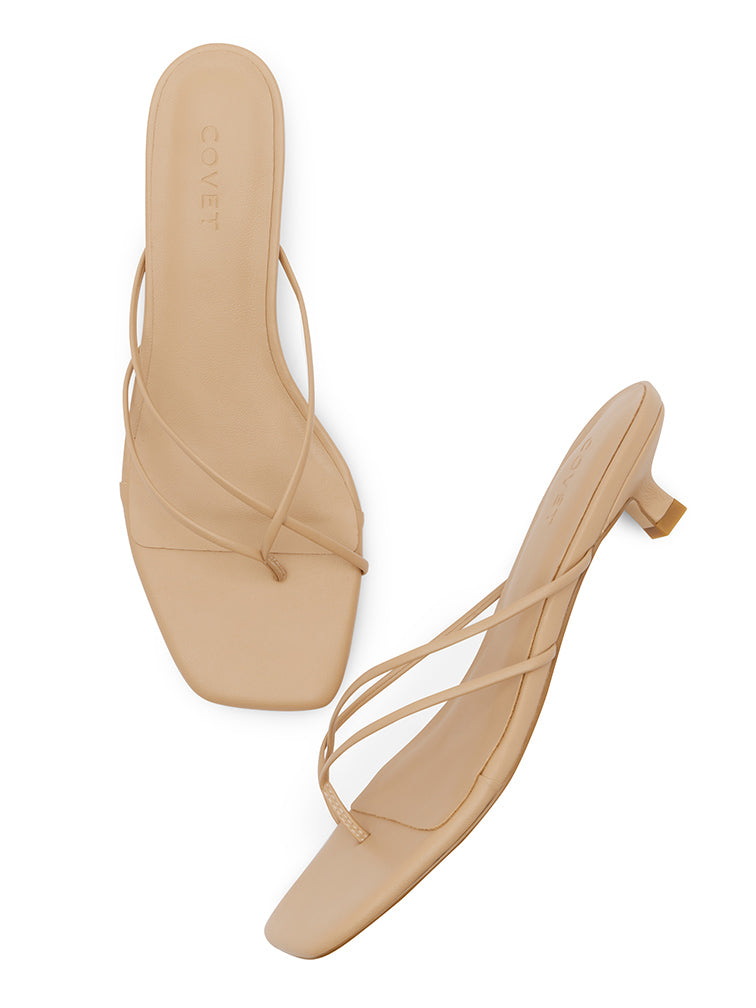 AIRE Nude Kitten Heels
