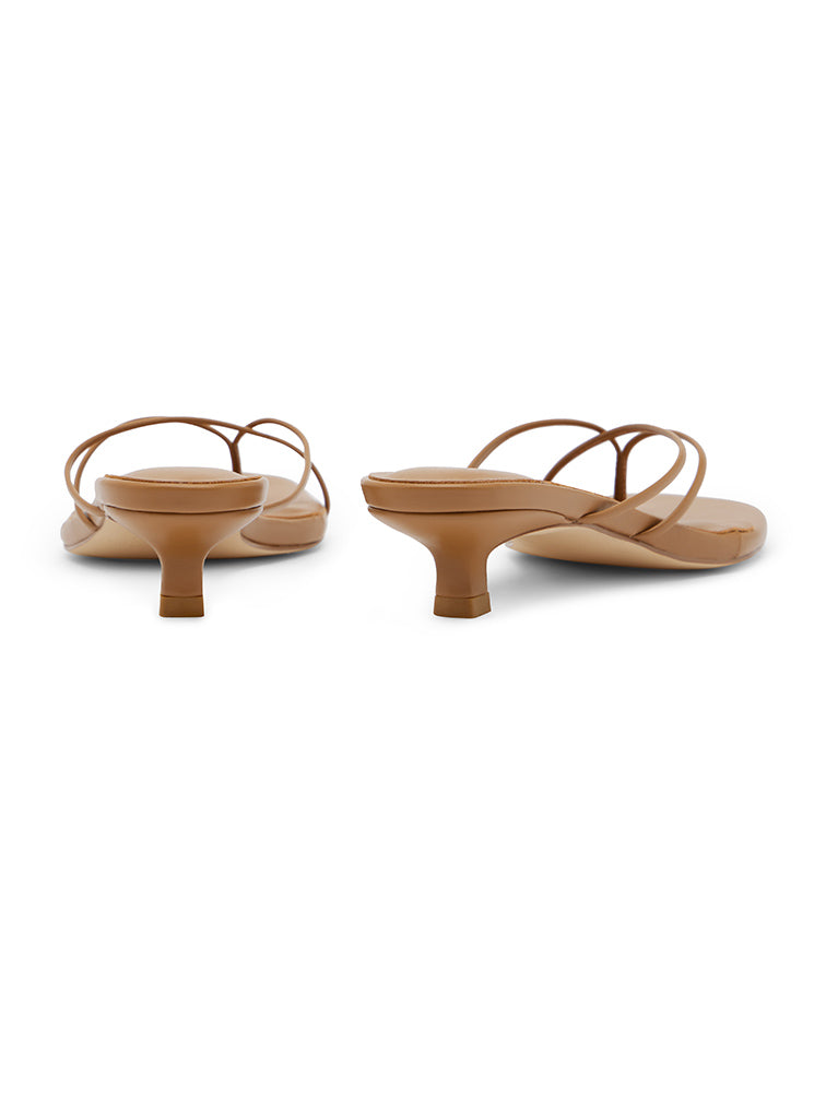 AIRE Tan Kitten Heels