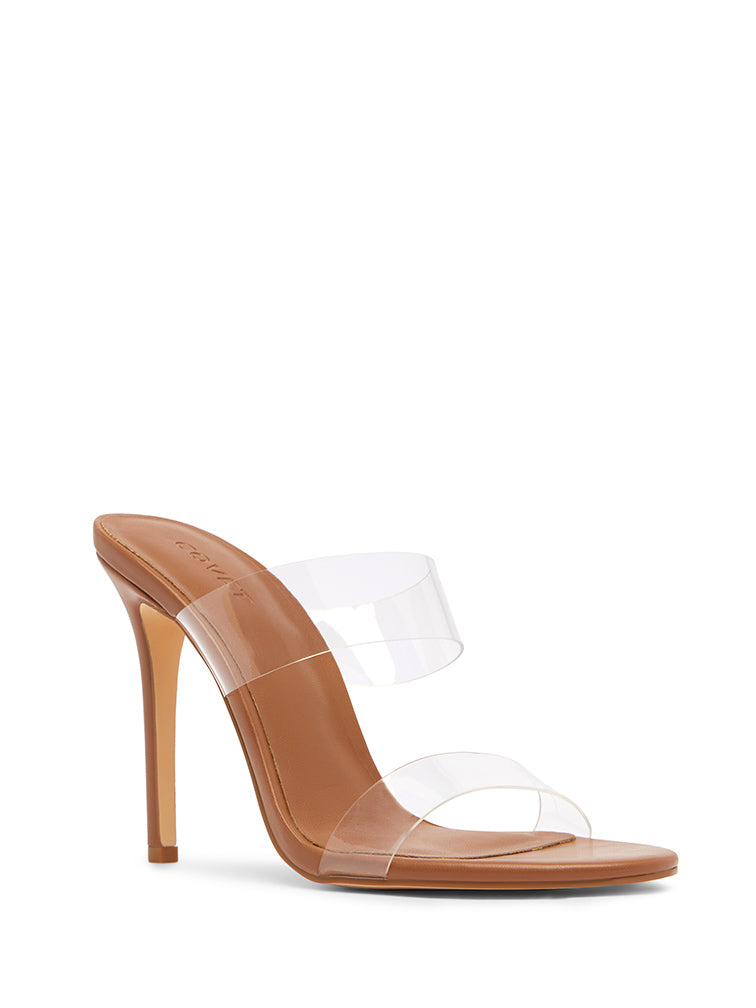 BELLA Tan Clear Heels