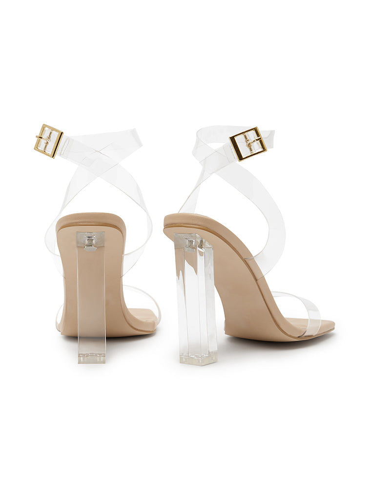 CALI Nude Clear Heels