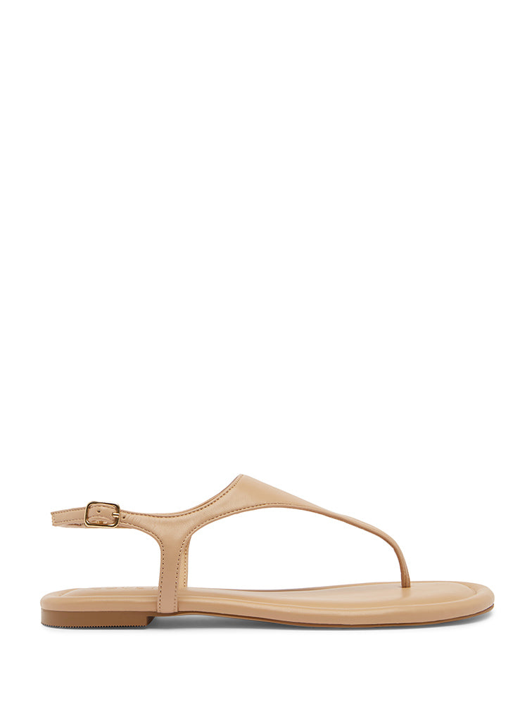 CAPRI Nude Flat Sandals