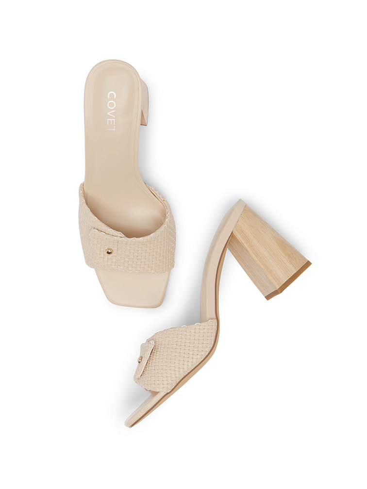 Cream shoes 2025 block heel