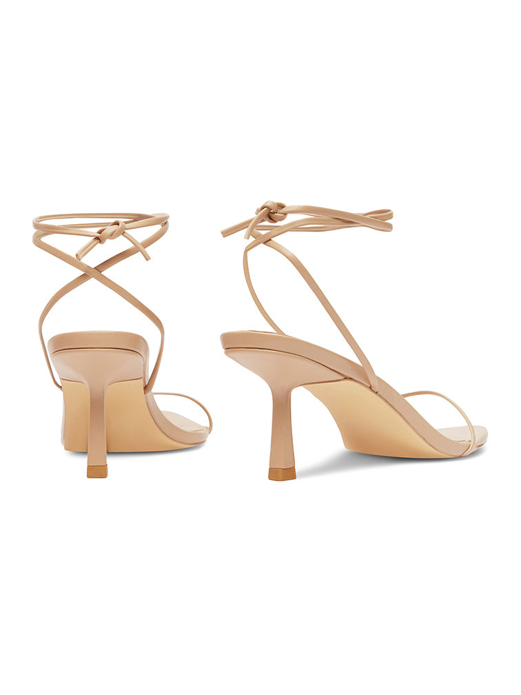 HARLO Nude Lace Up Heels