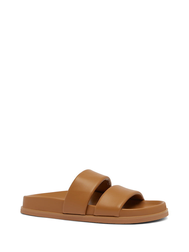 JORDYN Tan Slide Sandals