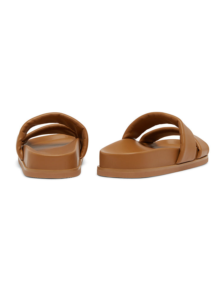 JORDYN Tan Slide Sandals