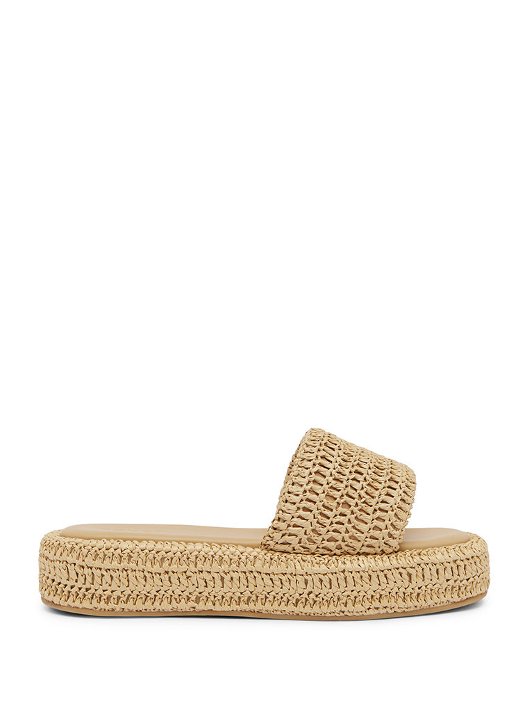 LENI Woven Slide Sandals