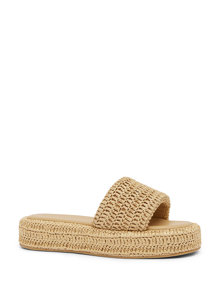 LENI Woven Slide Sandals