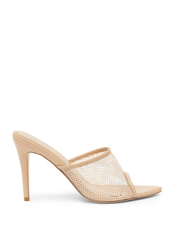 LILA Nude Mesh Heels Nude High Heels Nude Stilettos COVET SHOES