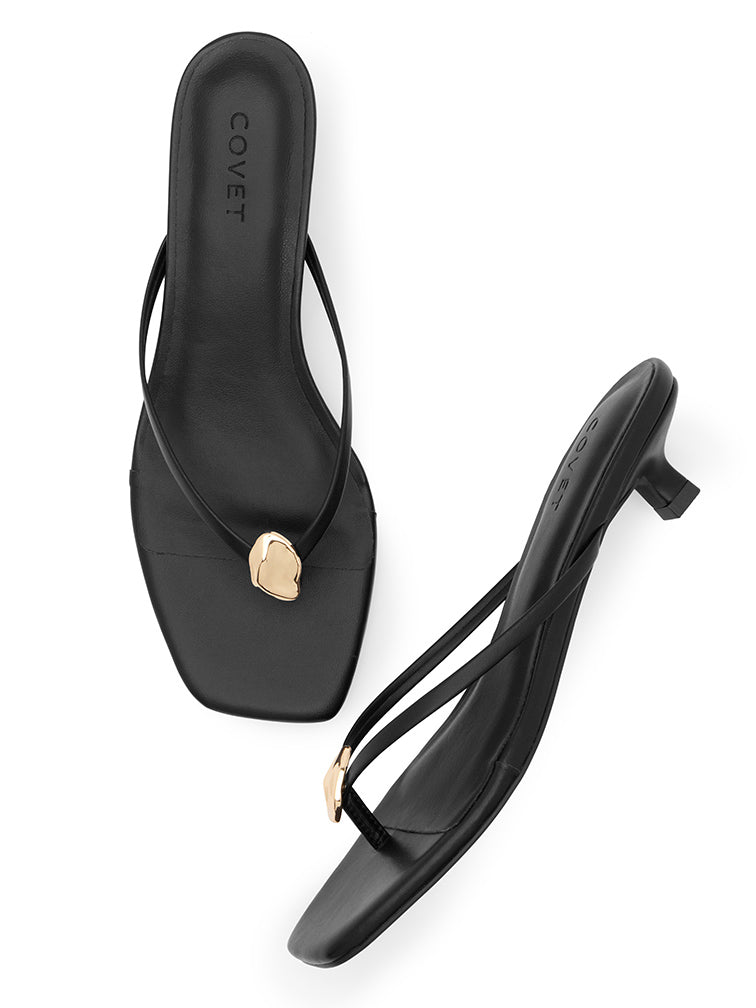 LUMIERE Black Kitten Heels