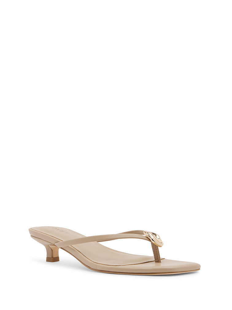 LUMIERE Taupe Kitten Heels