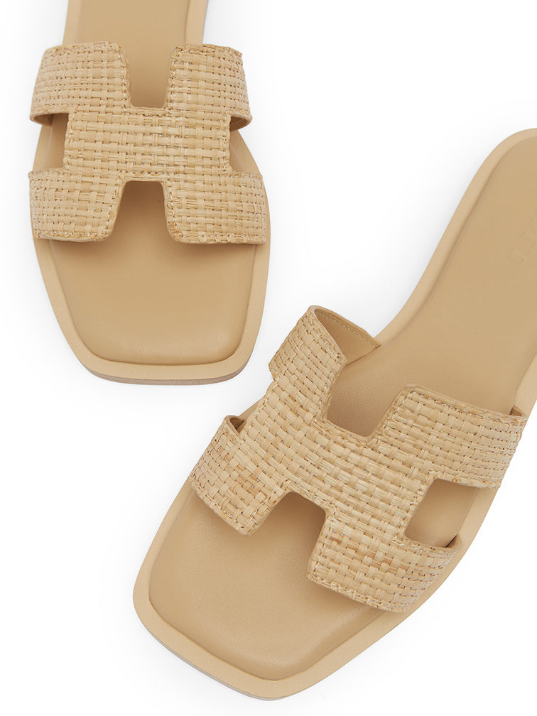 MAORCA Raffia Flat Sandals