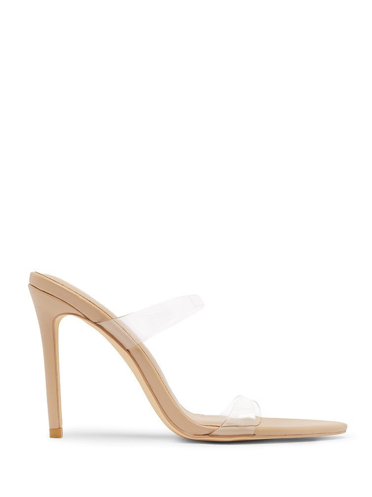 NIKI Nude Clear Heels