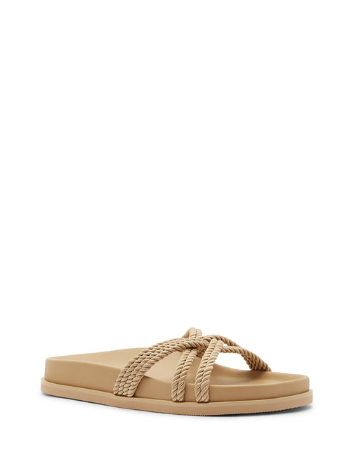 Woven Slide Sandal - Nude FINAL SALE main image 0