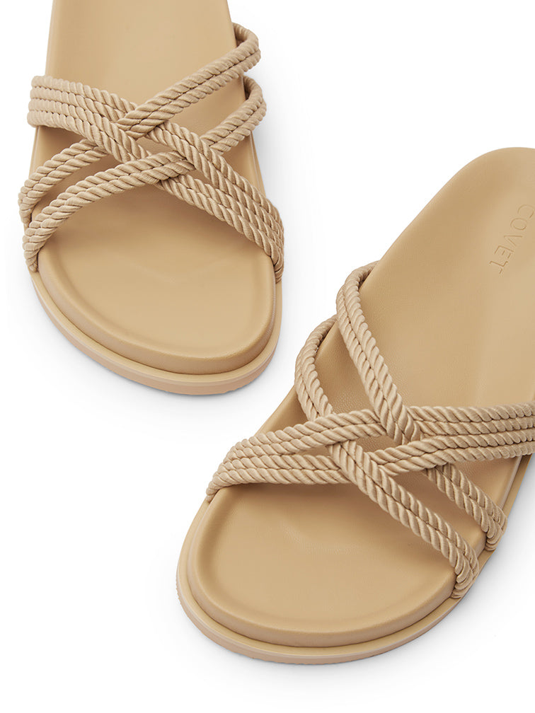 REECE Nude Slide Sandals