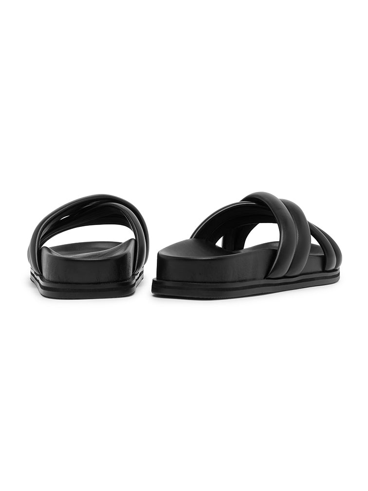 SOL Black Slide Sandals