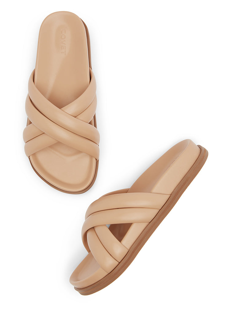 SOL Nude Slide Sandals