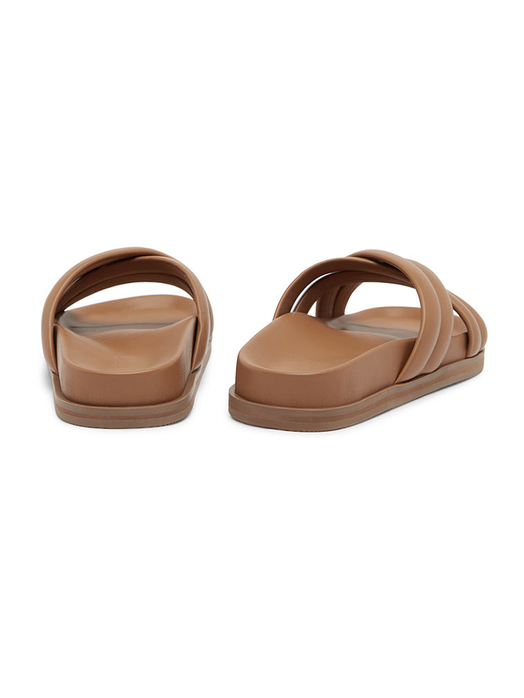 SOL Tan Slide Sandals