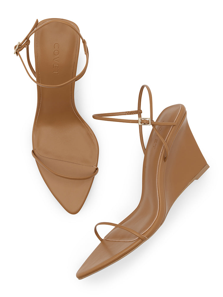 SYLVIE Tan Wedges