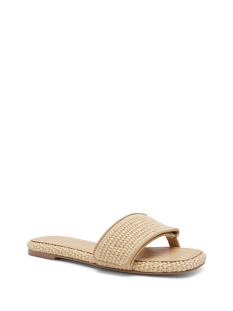 TROPEZ Woven Nude Flat Sandals