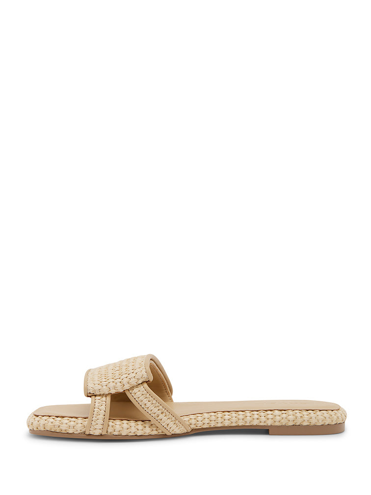 TROPEZ Woven Nude Flat Sandals
