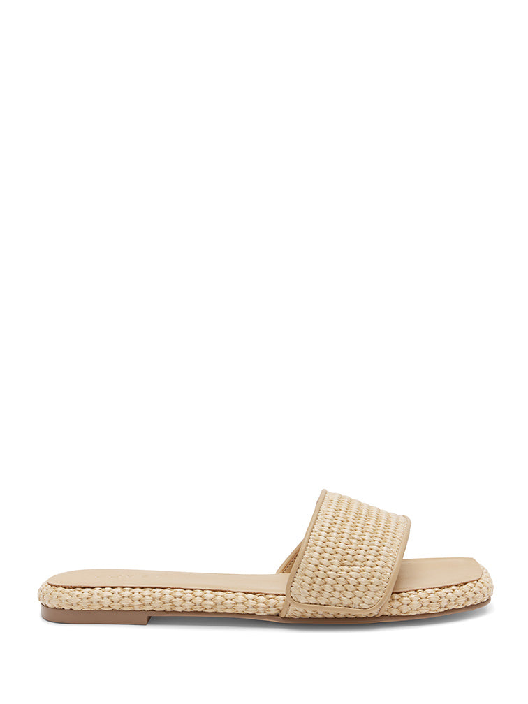 TROPEZ Woven Nude Flat Sandals