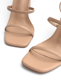 AVERY Nude Heels | Block High Heels – COVET SHOES