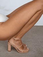 Strappy Nude Heels Covet Shoes