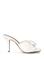Off White Bow Stiletto Mules Covet Shoes