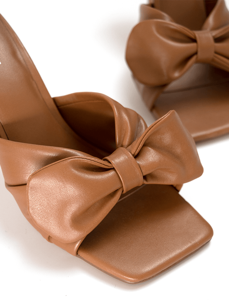 Tan best sale bow sandals