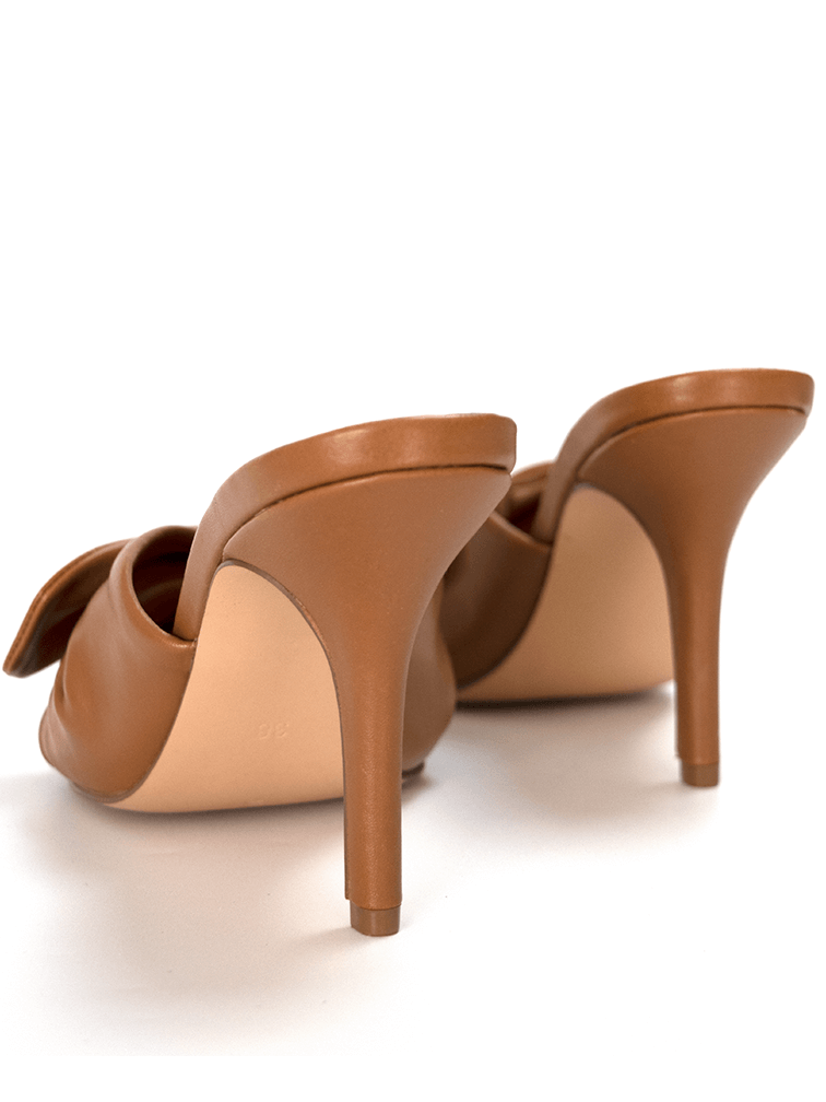 BAILEY Tan Bow Heels Mid Stilettos Mid Heels COVET SHOES
