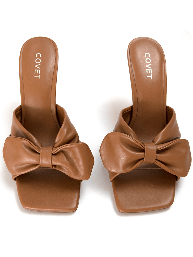 Tan 2025 bow sandals