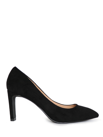 Black pumps hotsell chunky heel