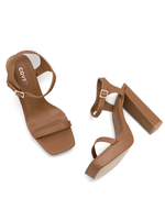 PAYTON Tan Platform Heels
