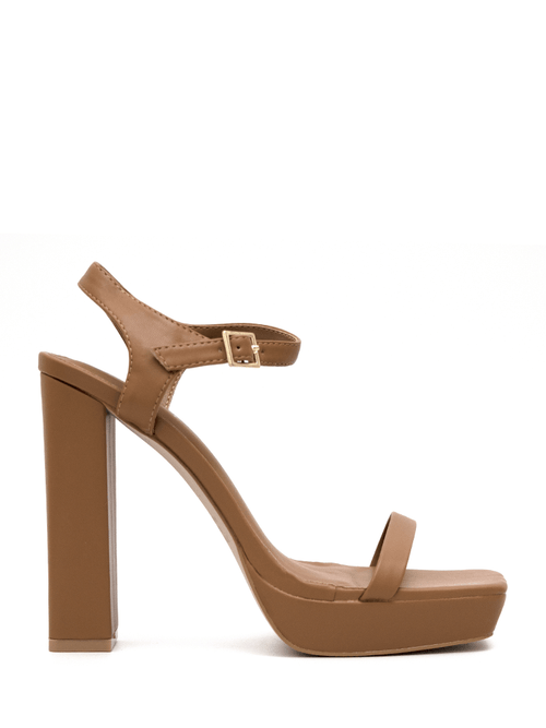 PAYTON Tan Platform Heels