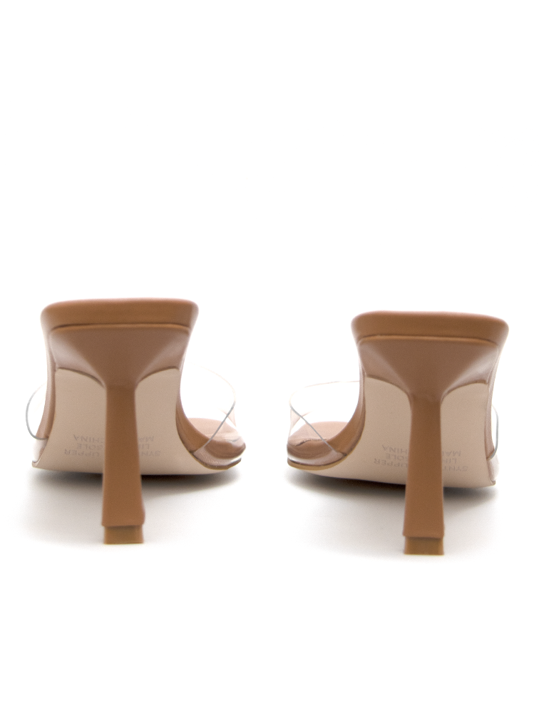 Clear mules kitten heel hot sale