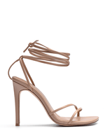 SARA Nude Lace Up Heels Covet Shoes